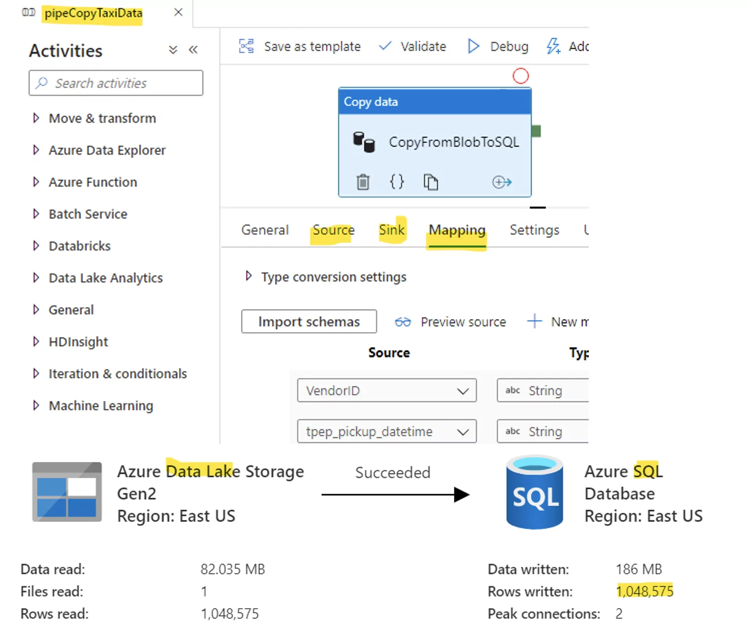 Configure and Run Data Factory Pipeline