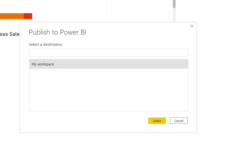 Publish workspace with Power BI