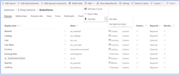 Map source to destination columns