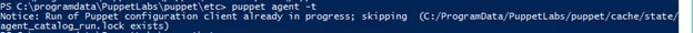 Puppet configuration in progress