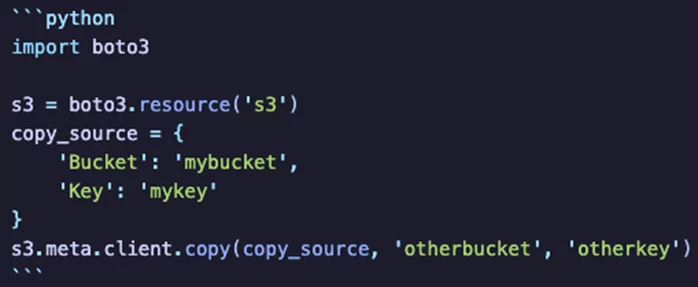 Boto3 Copy Operation
